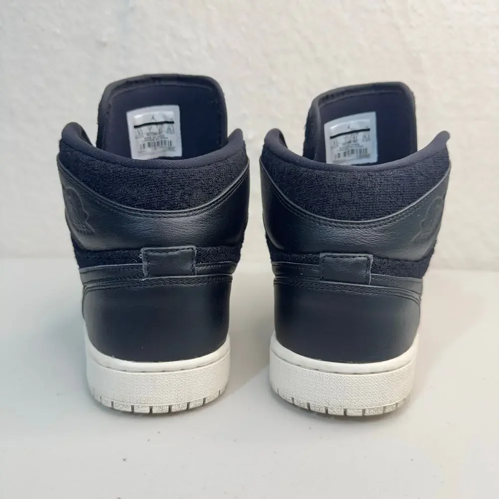 2018 Women Nike Air Jordan 1 Retro High Premium Black-On-Black Sneakers Size 9.5